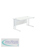 Jemini Rectangular Cantilever Desk 1200x800x730mm White/White KF806899