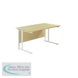 Jemini Rectangular Cantilever Desk 1200x800x730mm Maple/White KF806905