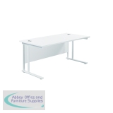 Jemini Rectangular Cantilever Desk 1600x800x730mm White/White KF807131