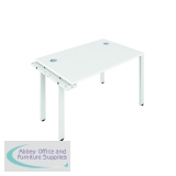 Jemini 1 Person Extension Bench Desk 1200x800x730mm White/White KF808572