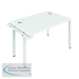 Jemini 1 Person Extension Bench Desk 1400x800x730mm White/White KF808930