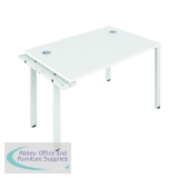 Jemini 1 Person Extension Bench Desk 1600x800x730mm White/White KF809296