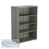 Jemini Wooden Bookcase 800x450x1600mm Grey Oak KF810513