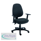 Astin Nesta Operator Chair with Adjustable Arms 590x900x1050mm Charcoal KF810777