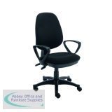 Astin Nesta Operator Chair with Fixed Arms 590x900x1050mm Black KF810947