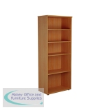 Jemini Wooden Bookcase 800x450x2000mm Beech KF811039