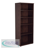 Jemini Wooden Bookcase 800x450x2000mm Dark Walnut KF811152