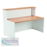 Jemini Reception Unit 1400x800x740mm Beech/White KF816340