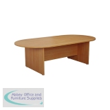 Jemini D-End Meeting Table 2400x1000x730mm Beech KF816708