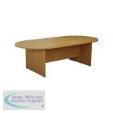 Jemini D-End Meeting Table 2400x1200x730mm Nova Oak KF816715