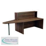 Jemini Reception Unit with Extension 1400x800x740mm Dark Walnut KF818245