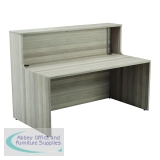 Jemini Reception Unit 1600x800x740mm Grey Oak KF818299