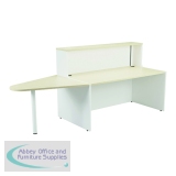 Jemini Reception Unit with Extension 1400x800x740mm Maple/White KF818412