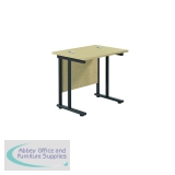 Jemini Rectangular Double Upright Cantilever Desk 800x600x730mm Maple/Black KF820345