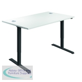 Jemini Economy Single Motor Sit/Stand Desk 1400x800x705-1220mm White/Black KF820486