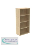 Polaris Bookcase 3 Shelf 800x400x1592mm Canadian Oak KF821066