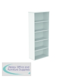 Polaris Bookcase 4 Shelf 800x400x1980mm Arctic White KF821126