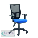 Jemini Medway High Mesh Back Operator Chair Adjustable Arms Royal Blue KF821939