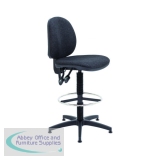 Jemini Medium Back Operator Chair Fixed D-Kit Charcoal KF822461