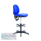 Jemini Medium Back Draughtsman Chair with Adjustable D-Kit Royal Blue KF822501