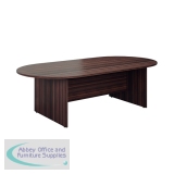 Jemini D-End Meeting Table 1800x1000x730mm Dark Walnut KF822646