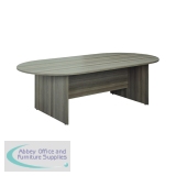 Jemini D-End Meeting Table 1800x1000x730mm Grey Oak KF822653