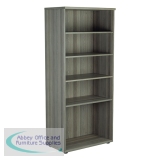 Jemini Wooden Bookcase 800x450x1800mm Grey Oak KF822881