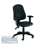 First Calypso Operator Chair with Adjustable Arms 640x640x985-1175mm Polyurethane Black KF822882