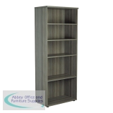 Jemini Wooden Bookcase 800x450x2000mm Grey Oak KF822891