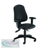 First Calypso Operator Chair with Adjustable Arms 640x640x990-1160mm Lumbar Polyurethane KF822929