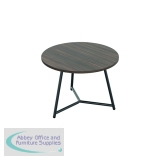 Jemini Trinity Low Table 800x800x435mm Dark Walnut/Black KF823582