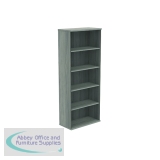 Astin Bookcase 4 Shelves 800x400x1980mm Alaskan Grey Oak KF823872