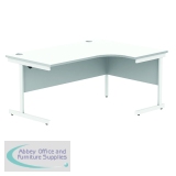 Astin Radial Right Hand SU Cantilever Desk 1600x1200x730mm Arctic White/Arctic White KF824190