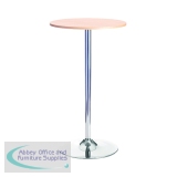 Jemini Bistro Trumpet Table Tall 600x600x1045mm Beech/Chrome KF838281