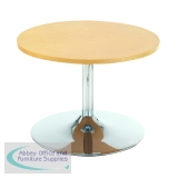 Jemini Bistro Table with Trumpet Base Low600x600x420mm Beech KF838813