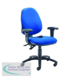 First High Back Posture Chair with Adjustable Arms 640x640x990-1160mm Blue KF839325