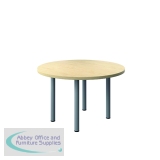 Jemini Circular Meeting Table 1200x1200x730mm Maple KF840183