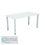 Jemini Rectangular Meeting Table 1600x800x730mm White KF840186