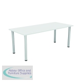 Jemini Rectangular Meeting Table 1800x800x730mm White KF840187