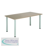 Jemini Rectangular Meeting Table 1200x800x730mm Grey Oak KF840195