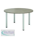 Jemini Circular Meeting Table 1200x1200x730mm Grey Oak KF840198