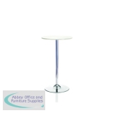 Jemini Bistro Trumpet Table Tall 600x600x1045mm White/Chrome KF840209