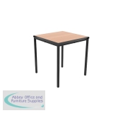 Jemini Titan Multipurpose Classroom Table 600x600x640mm Beech/Black KF882432