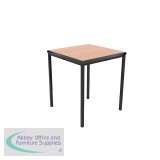 Jemini Titan Multipurpose Classroom Table 600x600x710mm Beech/Black KF882434