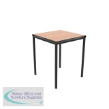 Jemini Titan Multipurpose Classroom Table 600x600x760mm Beech/Black KF882436