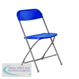 Titan Straight Back Folding Chair 445x460x870mm Blue KF90529