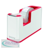 Leitz WOW Tape Dispenser Duo Colour White/Red 53641026