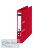 Recycle Colours Lever Arch File A4 50mm Red (Pack of 10) 10190025