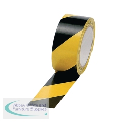 Vinyl Tape Hazard Yellow/Black 50mmx33m (Pack of 6) PVC-50-33-HAZYB