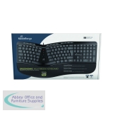 MediaRange Wired Ergonomic Multimedia Keyboard Black MROS120-UK